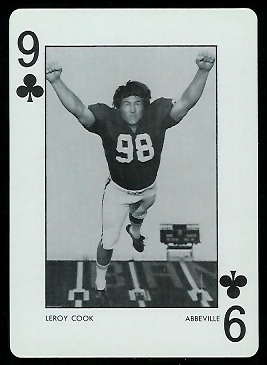 Leroy Cook - 1973 Alabama Playing Cards #9C - nm+