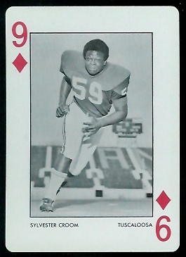 1973 Alabama Playing Cards #9D - Sylvester Croom - nm+