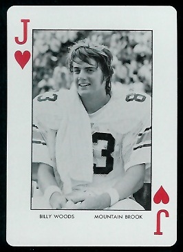 Billy Woods - 1973 Auburn Playing Cards #11H - mint