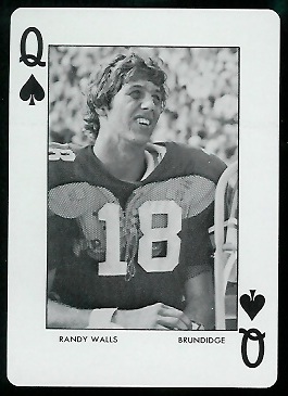 Randy Walls - 1973 Auburn Playing Cards #12S - mint