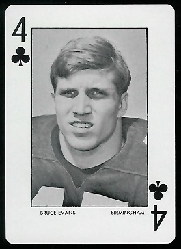 1973 Auburn Playing Cards #4C - Bruce Evans - mint