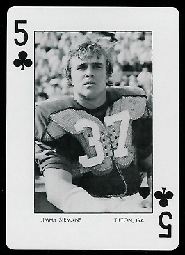 1973 Auburn Playing Cards #5C - Jimmy Sirmans - exmt