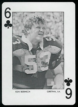 1973 Auburn Playing Cards #6C - Ken Bernich - mint