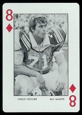 1973 Auburn Playing Cards #8D - Chuck Fletcher - mint