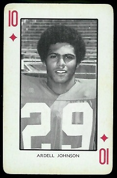 Ardell Johnson - 1973 Nebraska Playing Cards #10D - vg-ex
