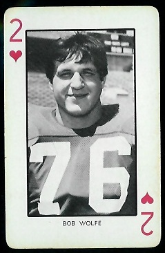 Bob Wolfe - 1973 Nebraska Playing Cards #2H - nm