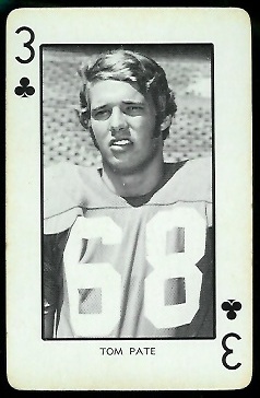1973 Nebraska Playing Cards #3C - Tom Pate - nm