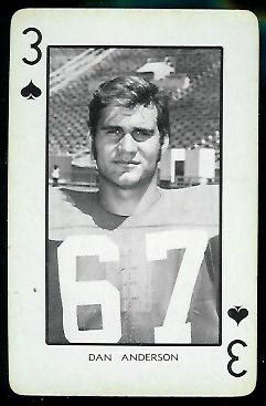 Dan Anderson - 1973 Nebraska Playing Cards #3S - nm