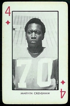 1973 Nebraska Playing Cards #4D - Marvin Crenshaw - nm