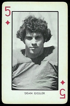 1973 Nebraska Playing Cards #5D - Dean Gissler - nm