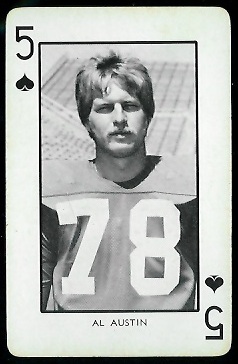 1973 Nebraska Playing Cards #5S - Al Austin - nm