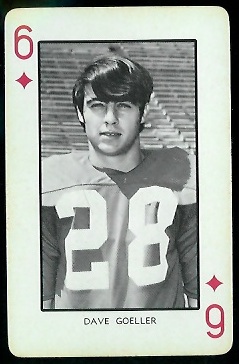 1973 Nebraska Playing Cards #6D - Dave Goeller - nm
