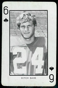 Ritch Bahe - 1973 Nebraska Playing Cards #6S - ex