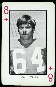 1973 Nebraska Playing Cards #8D - Stan Hegener - nm