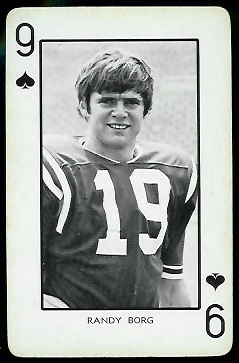 1973 Nebraska Playing Cards #9S - Randy Borg - nm