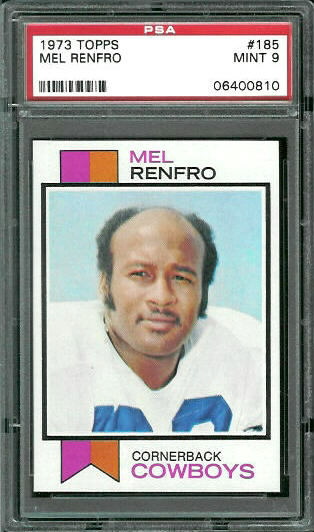 1973 Topps #185 - Mel Renfro - PSA 9