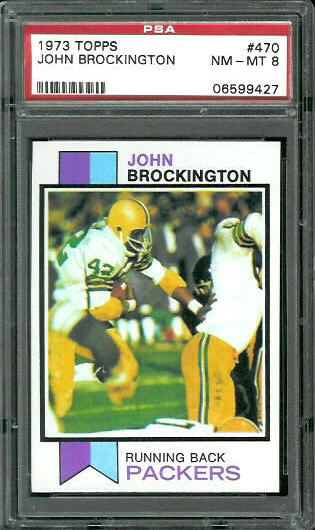 John Brockington - 1973 Topps #470 - PSA 8