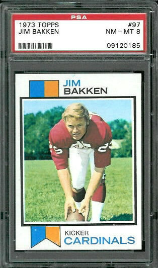 Jim Bakken - 1973 Topps #97 - PSA 8
