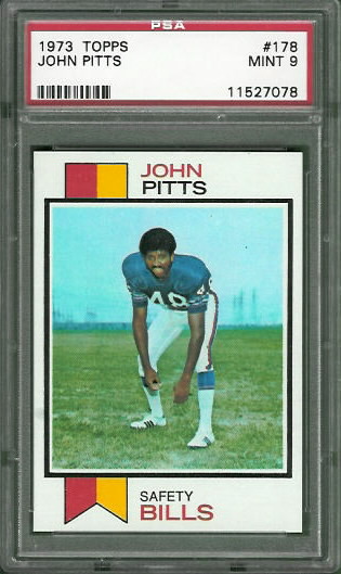1973 Topps #178 - John Pitts - PSA 9