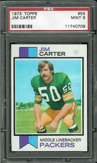 1973 Topps #55 - Jim Carter - PSA 9