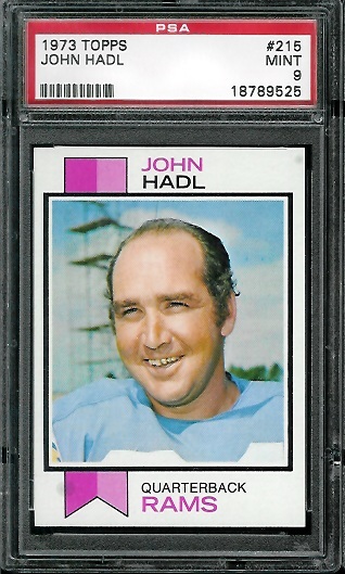 John Hadl - 1973 Topps #215 - PSA 9