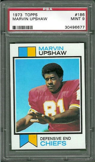 1973 Topps #186 - Marvin Upshaw - PSA 9