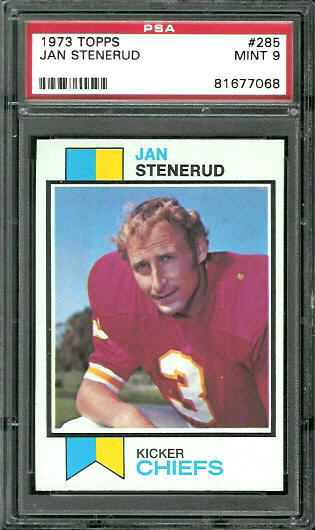 Jan Stenerud - 1973 Topps #285 - PSA 9