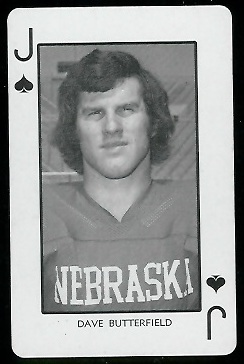 Dave Butterfield - 1974 Nebraska Playing Cards #11S - nm
