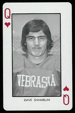 1974 Nebraska Playing Cards #12H - Dave Shamblin - nm