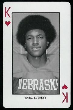 Earl Everett - 1974 Nebraska Playing Cards #13H - nm