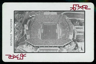 1974 Nebraska Playing Cards #14R - Memorial Stadium - nm
