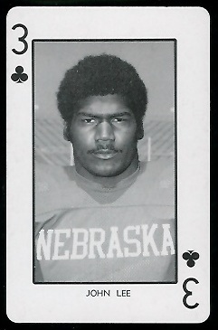 John Lee - 1974 Nebraska Playing Cards #3 C - nm