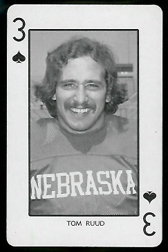 1974 Nebraska Playing Cards #3S - Tom Ruud - nm