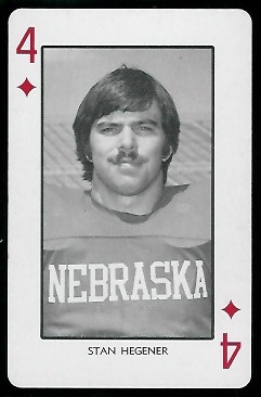 1974 Nebraska Playing Cards #4D - Stan Hegener - nm