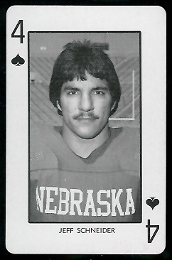 Jeff Schneider - 1974 Nebraska Playing Cards #4 S - nm