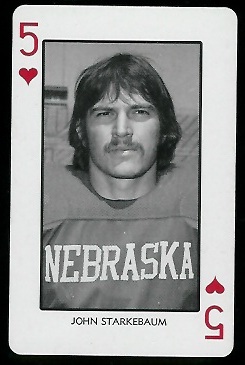 John Starkebaum - 1974 Nebraska Playing Cards #5H - nm