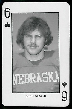 Dean Gissler - 1974 Nebraska Playing Cards #6S - nm