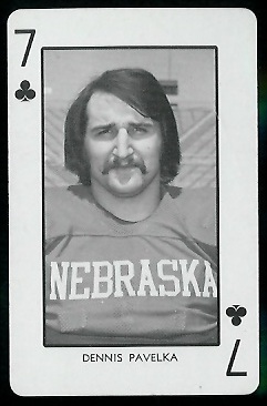 1974 Nebraska Playing Cards #7C - Dennis Pavelka - nm