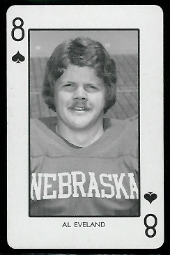 1974 Nebraska Playing Cards #8S - Al Eveland - nm