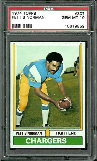 1974 Topps #307 - Norman - PSA 10