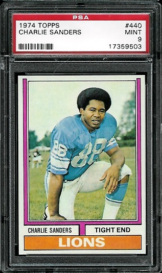 Charlie Sanders - 1974 Topps #440 - PSA 9