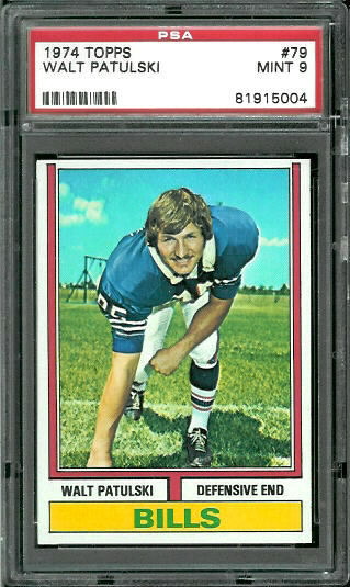 1974 Topps #79 - Patulski - PSA 9
