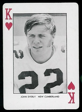 John Everly - 1974 West Virginia Playing Cards #13H - nm+