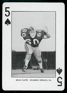 Brian Gates - 1974 West Virginia Playing Cards #5S - nm+