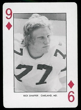 Rick Shaffer - 1974 West Virginia Playing Cards #9D - nm+