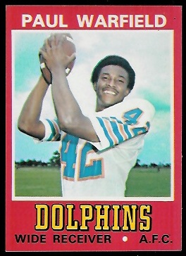 Paul Warfield - 1974 Wonder Bread #26 - nm