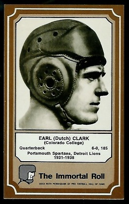 Dutch Clark - 1975 Fleer Immortal Roll #14 - nm
