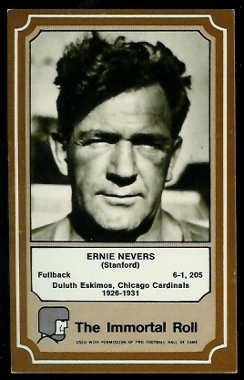 1975 Fleer Immortal Roll #19 - Ernie Nevers - exmt