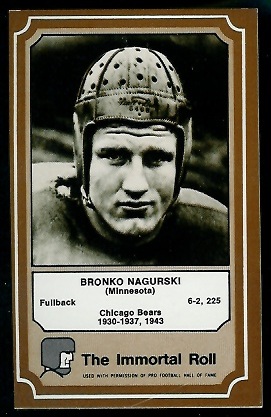 Bronko Nagurski - 1975 Fleer Immortal Roll #3 - nm oc