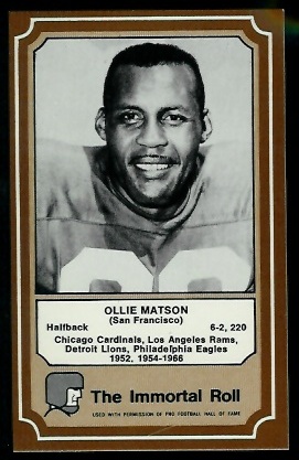1975 Fleer Immortal Roll #35 - Ollie Matson - nm